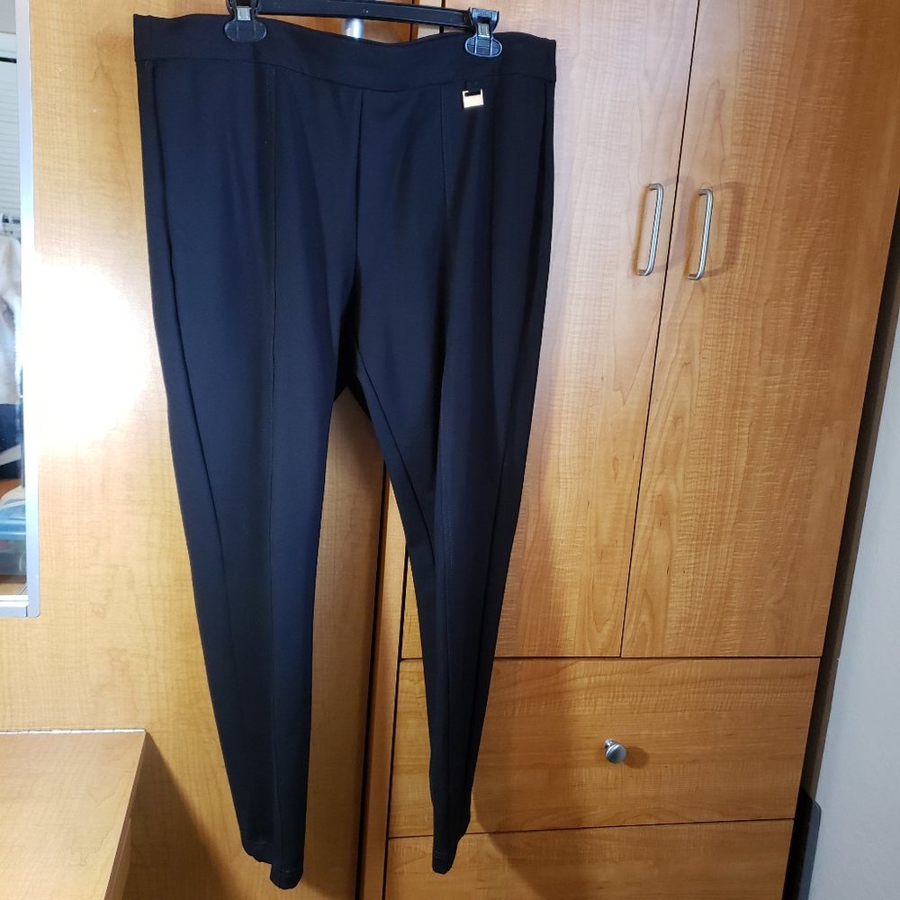 Women's Black Dress Pants, Simply Emma, Size 18, Slim leg, stretchy